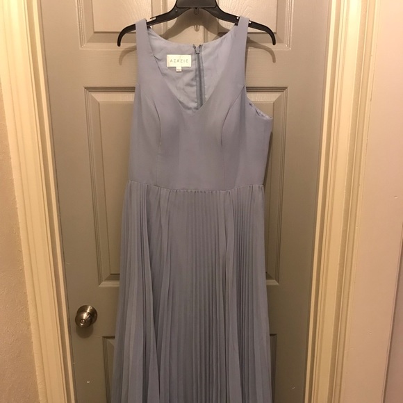 Azazie Bluish Gray Prom/Bridesmaid Dress - Picture 1 of 8